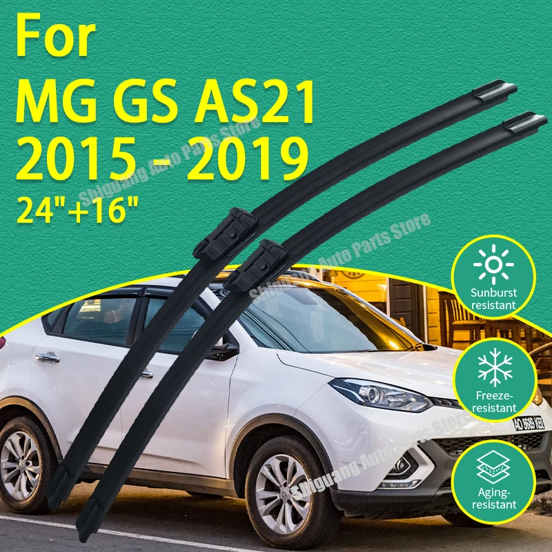 

Front Silicone Coating Wipers for MG GS AS21 2015 - 2019 Car Wiper Windshield Windscreen Blades Accessories 2016 2017 2018