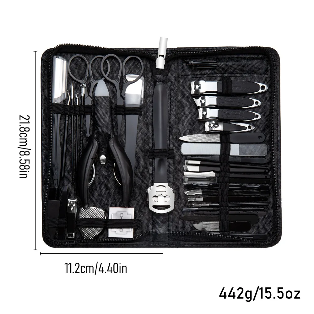 

Набор профессиональных кусачек для ногтей из нержавеющей стали, черно-зеленый, прочный набор для маникюра и педикюра, для ухода за ногтями