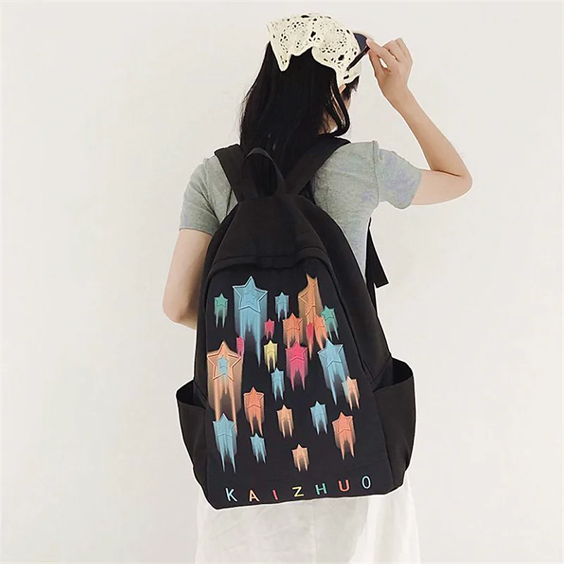 

Niche Star School Bag Ins Sweet Girl Backpack Lightweight Large Capacity Bag