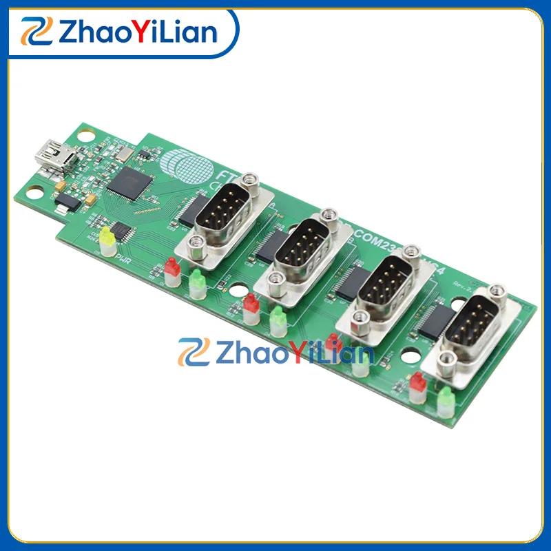 FOR FTDI USB‑COM232‑PLUS4 board 4 Channel USB High Speed To RS232 Converter Serial Communication Adapter Hardware In Stock