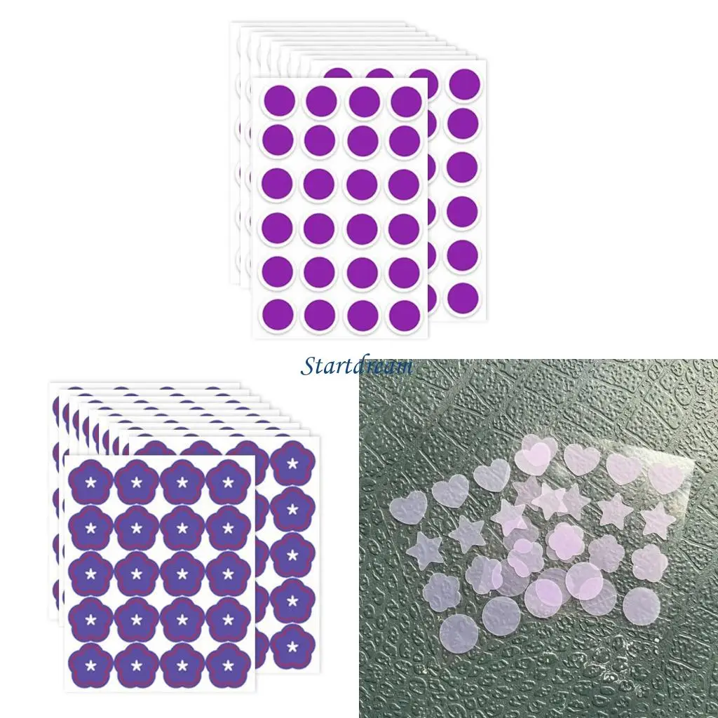 10 Sheets Sun Detection Sticker Sun Patches Sunscreen Reminder Sticker K92C