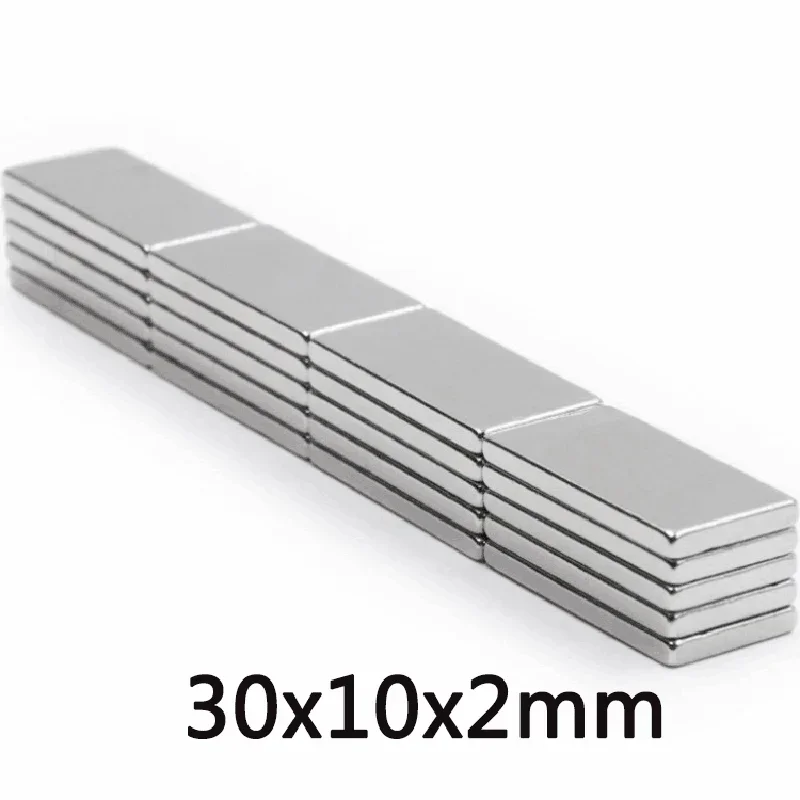 10/20/30 PCS 30x10x2 mm N35 Super Strong Block Neodymium Magnets Rare Earth Magnet 30mm x 10mm x 2 mm sheet magnet 30*10*2 mm