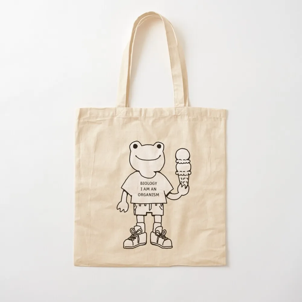 Pickles The Frog with a Liquid Smooth T-Shirt Tote Bag กระเป๋าชายหาด กระเป๋าผู้หญิงหรูหรา