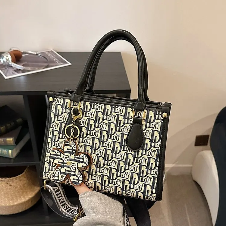 

Женская большая сумка с винтажным принтом, элегантная сумка через плечо с уникальным дизайном, стильная изысканная сумка