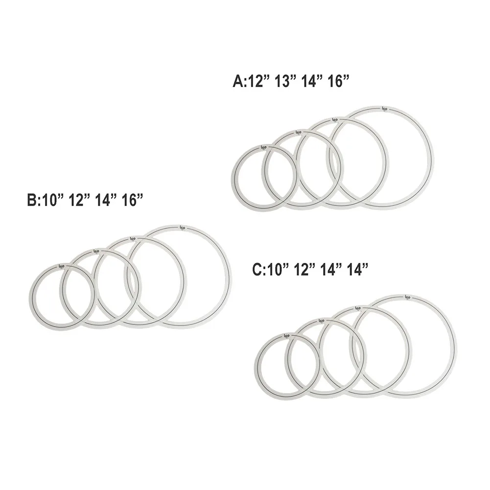 Discover the Power of Drum Control Rings  Set of 4 Drum Tone Control Rings  Sizes 12/13/14/16in  Perfect for All Drum Styles