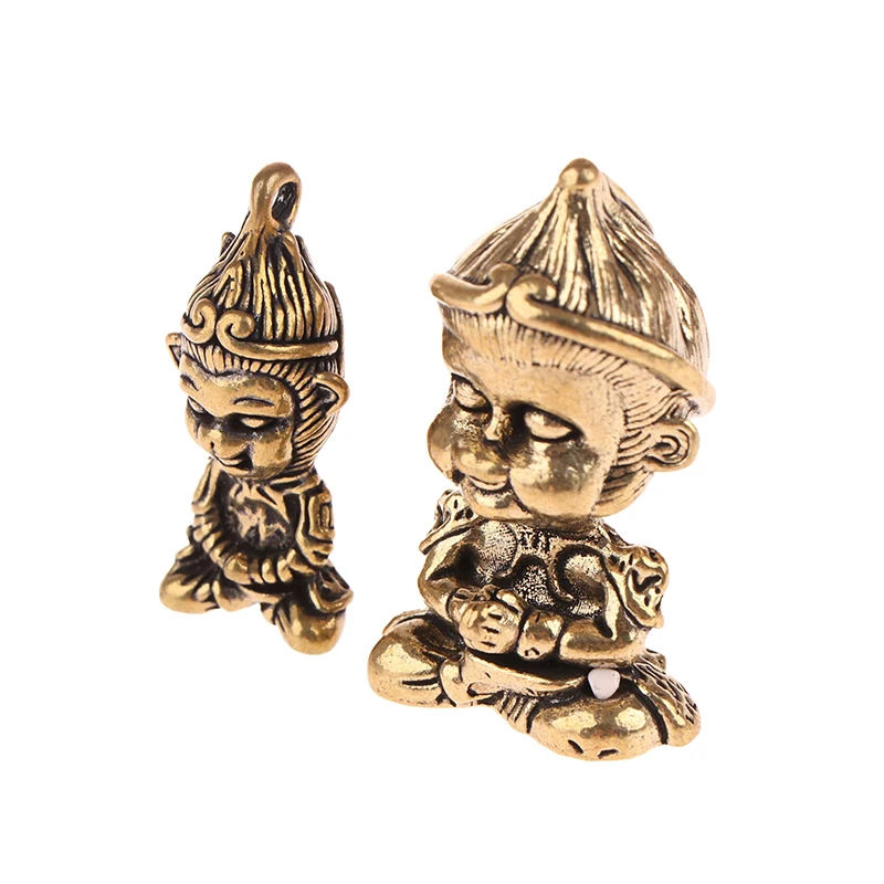 2 Sizes Creative Mythological Figure Ornaments Fighting Buddha Sun Wukong Solid Tea Toy