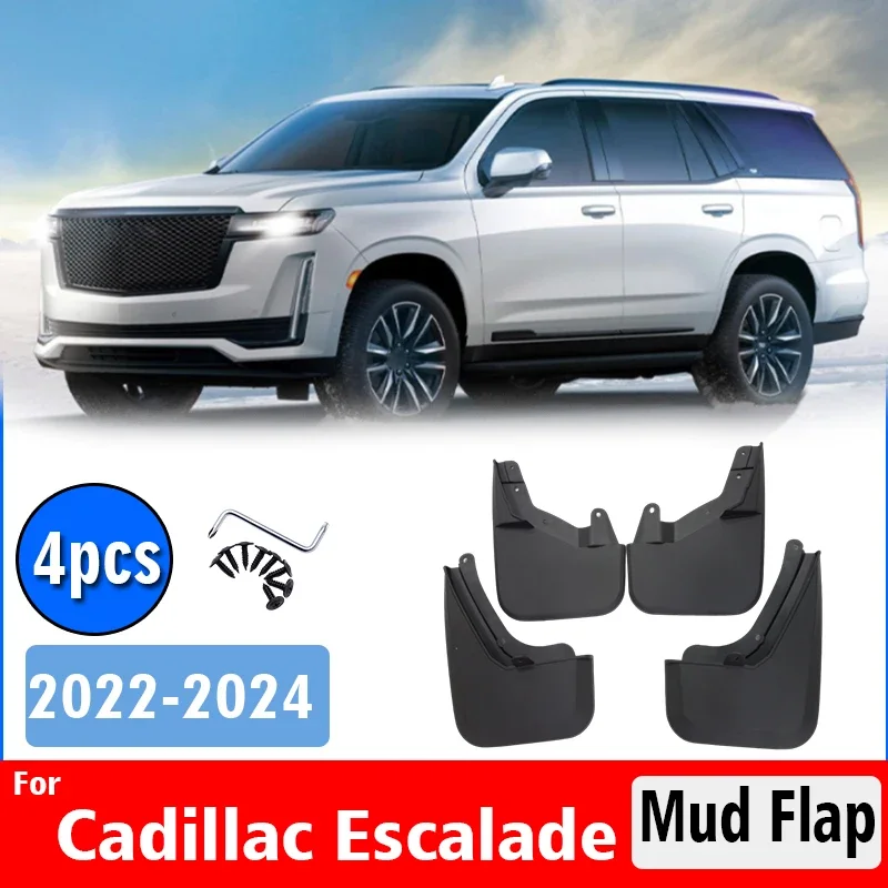 

2022 2023 2024 2025 FOR cadillac Escalade Mud Flap Guards Splash Mudguard Fender Mudflaps Car Accessories Front Rear 4pcs