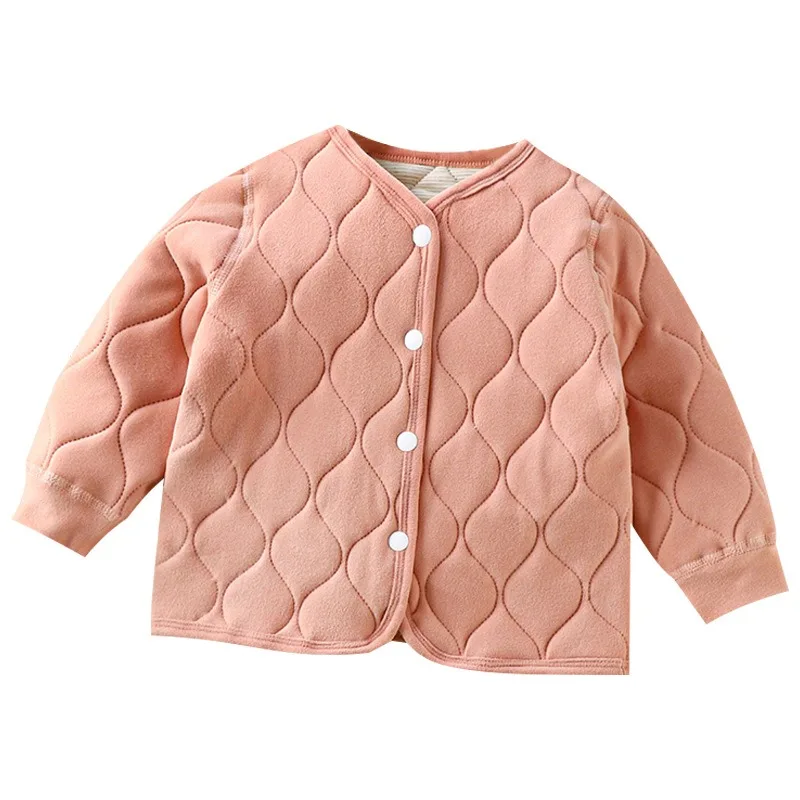 New Children Fall Winter School Uniform Padded Cotton Jacket Boys Girl Quilted Warm Coat Kids Campus Sportswear Soft Casual Baby