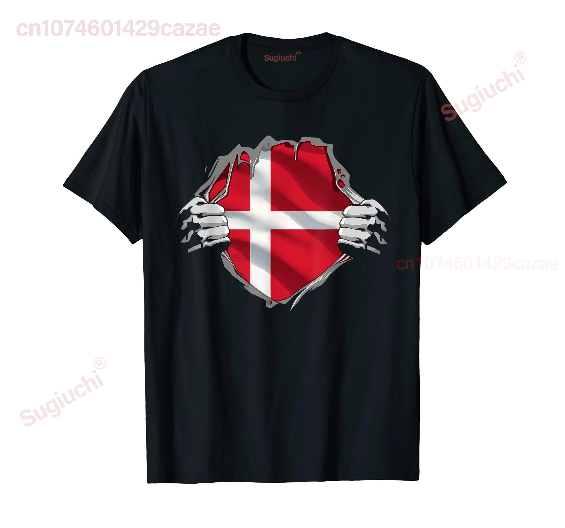 100% Cotton Super Danish Heritage Proud Denmark Roots Flag T-Shirt MEN WOMEN UNISEX T Shirts Size S-6XL