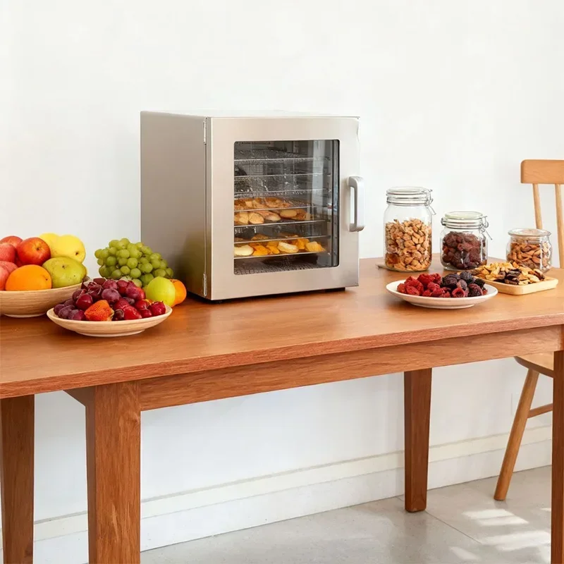 8-Tier Home Food Dehydrator; Pet Treat and Baby Food Dryer; Air-Dries Fruits, Vegetables, and Meat; High-Temperature Dehydration