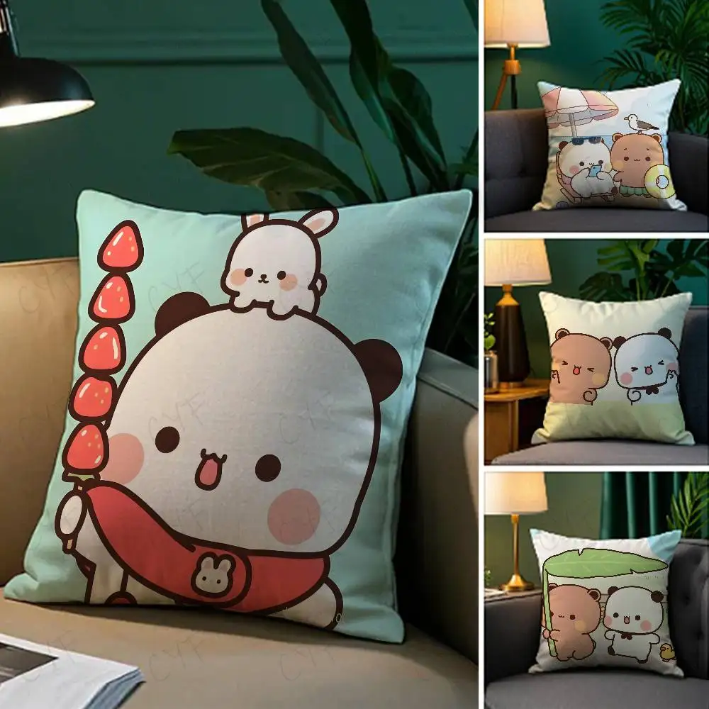 Anime B-Bubu And D-Dudu Pillow Case Custom Printed Brushed Fleece Pillow, Baby Skin-Touch, Eco-Friendly Dye-Sublimation Cushion