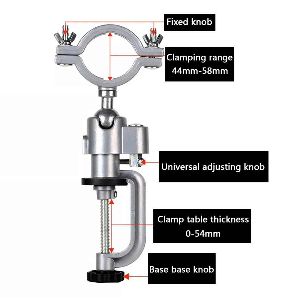 360 Rotating Bench Clamp Vise Grinder Holder Drill Stand Aluminium Alloy Table Mount Bracket For Electric Tools