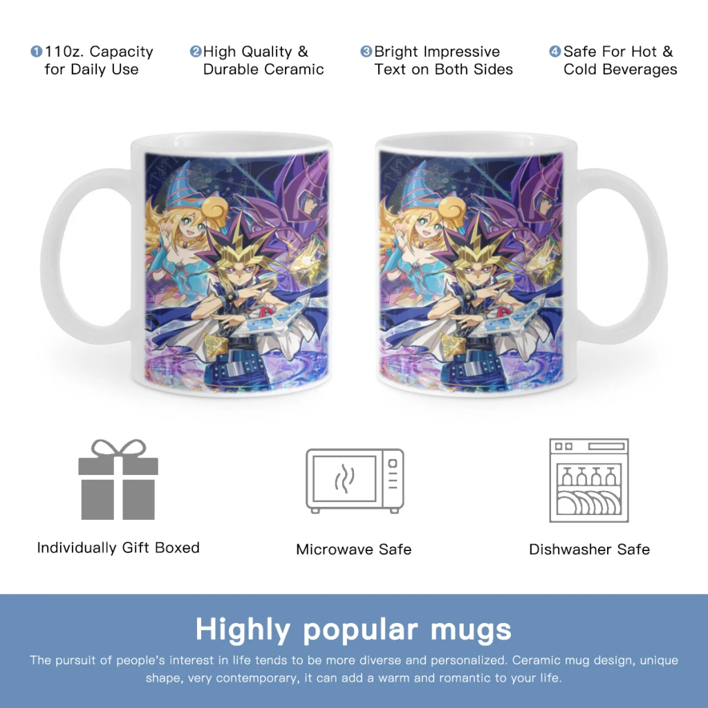 

Manga-Yu-Gi-Oh-Anime-Free shipping Ceramic Mug Cute Coffee Tea Milk Stave Mugs And Cups with Handle Novelty Gifts