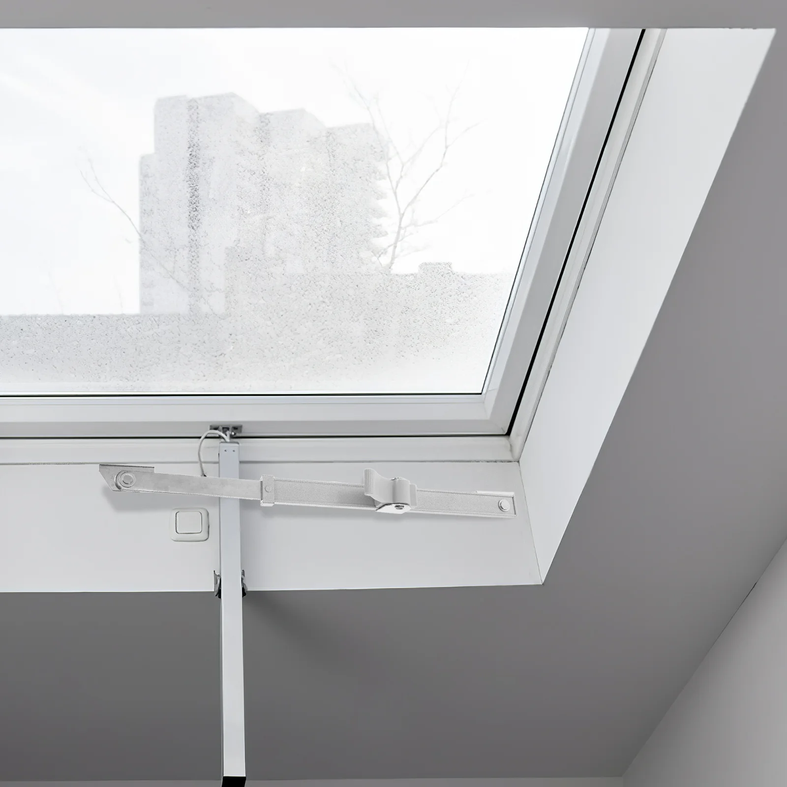 Aluminum Alloy Adjustable Support Rod Windproof Universal Fit Easy Install Silver Hardware Window Stays