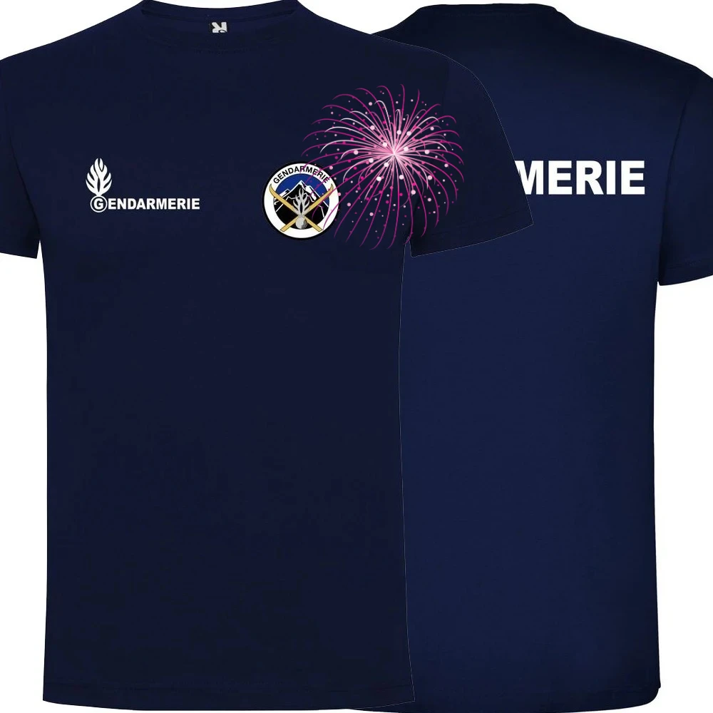 French Gendarmerie Mountain Unit T-Shirt Short Sleeve Casual 100% Cotton O-Neck Summer Mens T-shirt Size S-3XL