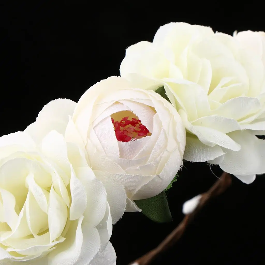 Шелковая цветочная корона ручной работы, цветочная гирлянда, венок, повязка на голову, свадебная вечеринка