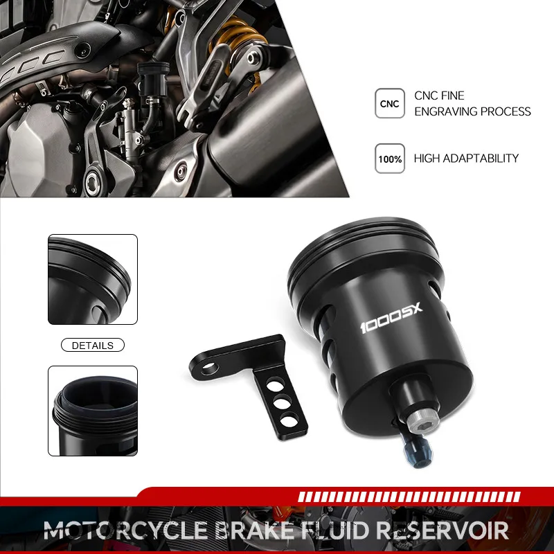 Hot Sales For Z1000SX Z800 Z400 Ninja400 ZX-6R ZX-10R ZX-4RR Motorcycle CNC Master Cylinder Oil Cap Rear Brake Reservoir Cover