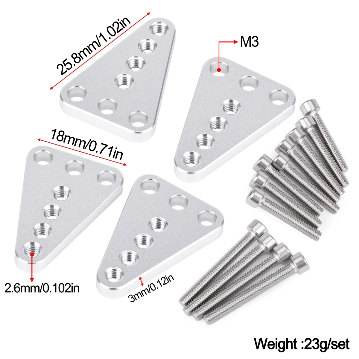 4Pcs Aluminium Shock Mount Adjustable Height Bracket for Axial SCX10 90027 90028 90021 90022 1/10 RC Crawler Car Upgrade Parts