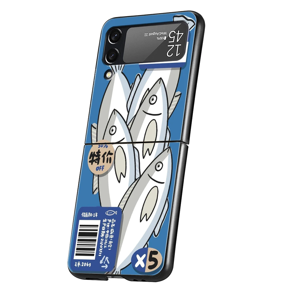 Samsung Hard PC Phone Case For Samsung Galaxy Z Flip 8 7 6 5 4 Black For Galaxy Z Flip 3 Foldable Discounted Salted Fish And Vegetables - Aliexpress Deal