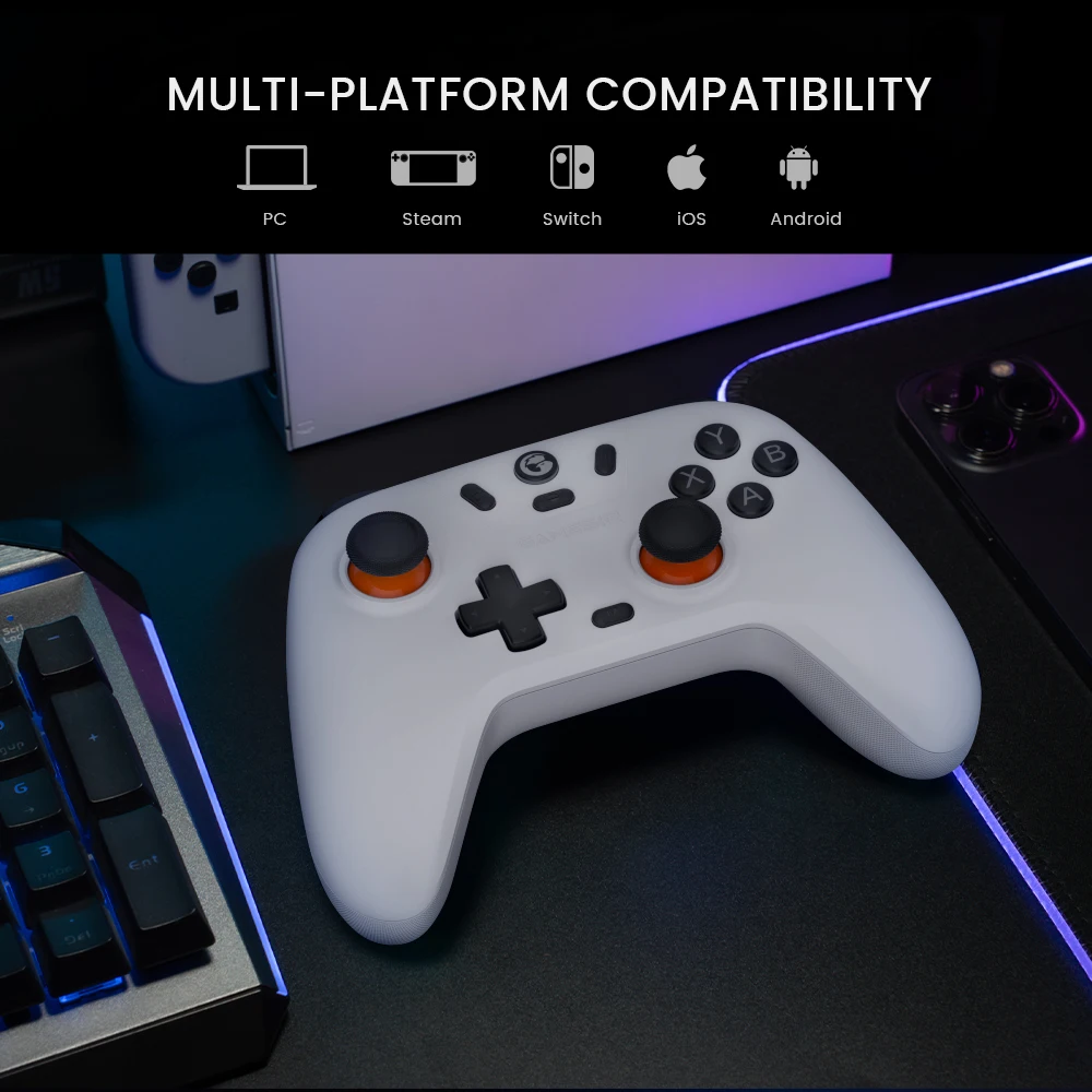 GameSir - T4 Nova Lite وحدة تحكم في التبديل اللاسلكي ، لوحة ألعاب بلوتوث ، تأثير القاعة ، مفتاح نيتنيدو ، آيفون ، هاتف أندرويد ، كمبيوتر شخصي