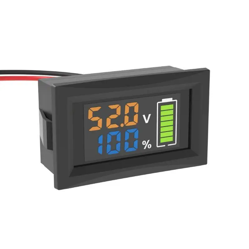 DC 12-48V Digital Voltmeter Battery Level Indicator USB+Type C 30W Output Voltage Tester Power Meter Car Capacity Monitor
