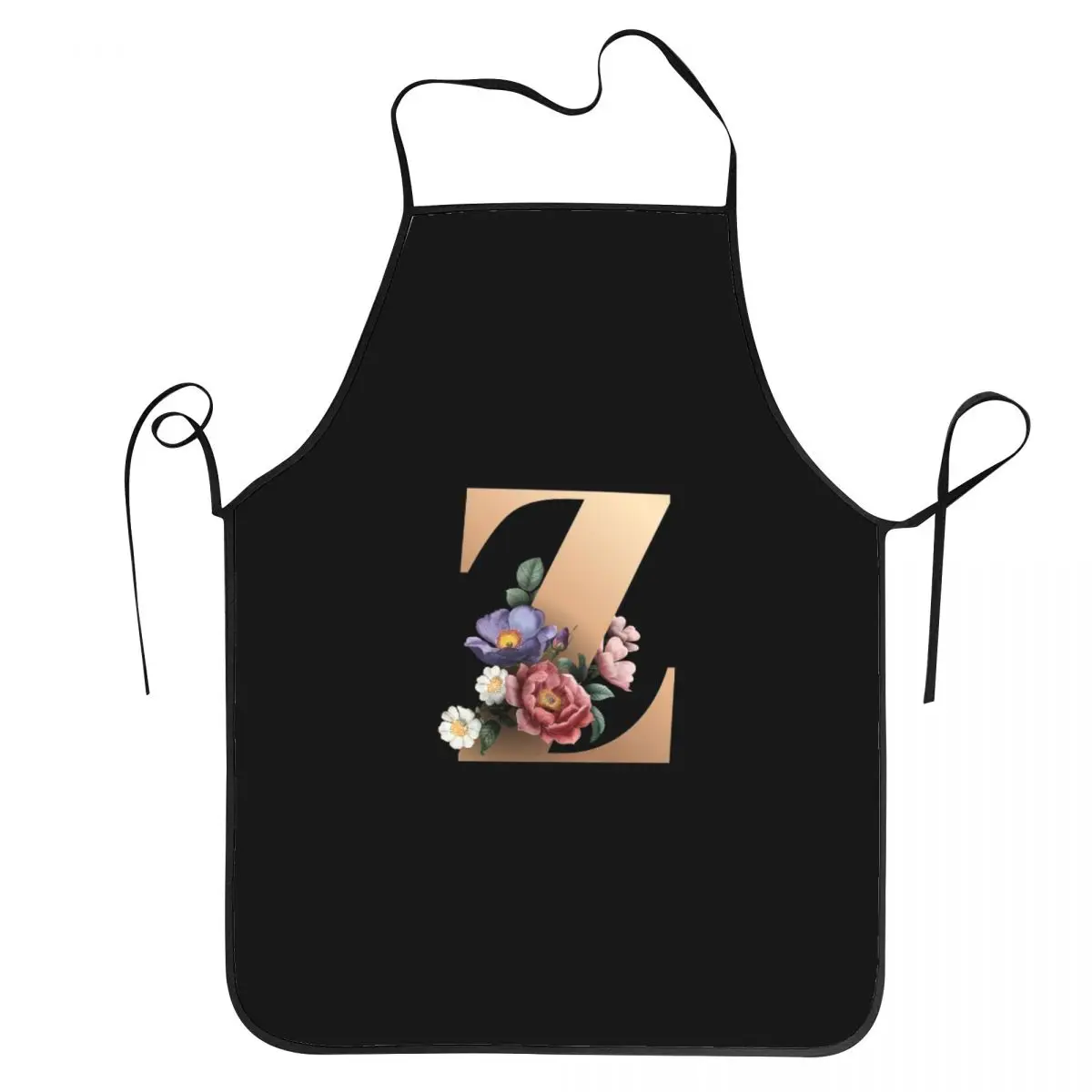 Monogrammed A-Z Letter Initial Gifts Apron Chef Baking Tablier Waterproof Bib Kitchen Cleaning Pinafore for Women Men Painting