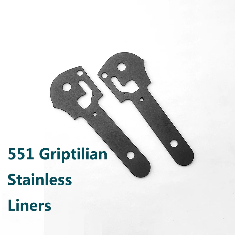 Faca Dobrável Forros de Forro de Aço Bloqueio Placas para Benchmade 551 Griptilian Faça Você Mesmo Faça Modificar Acessórios Aço Inoxidável Par