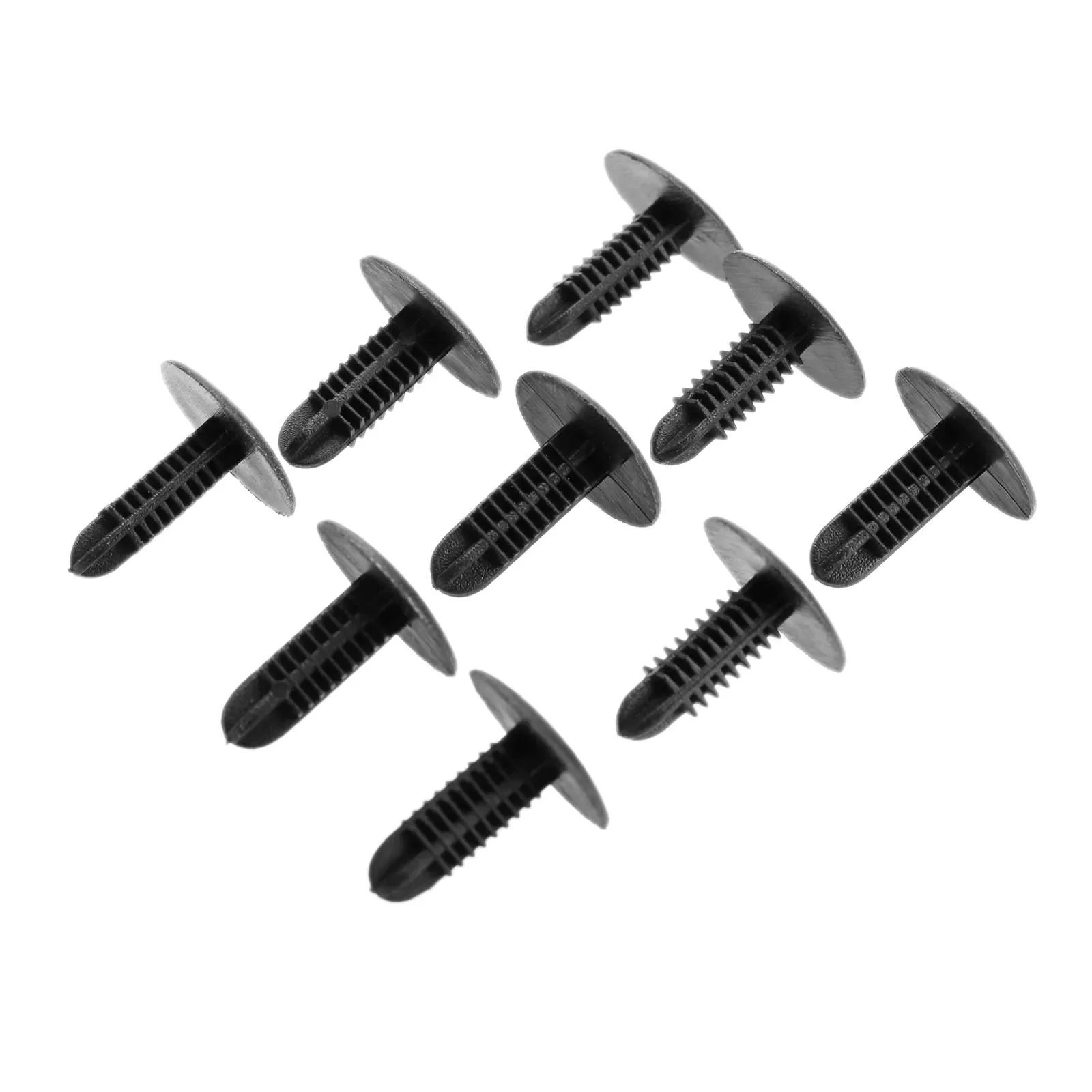 Aupoko 50pcs Fit 4.5x5.3mm Hole Black Car Door Trim Panel Bumper Fender Retainers Plastic Screw Rivets Auto Fastener Push Clips