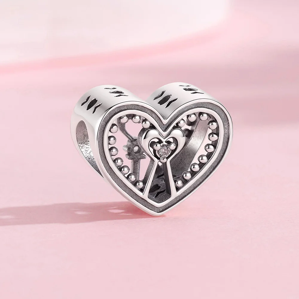 New 925 Sterling Silver Charms Lock and Key Beads Jewelry Making For Original Bracelet Women Vintage Style DIY Gifts