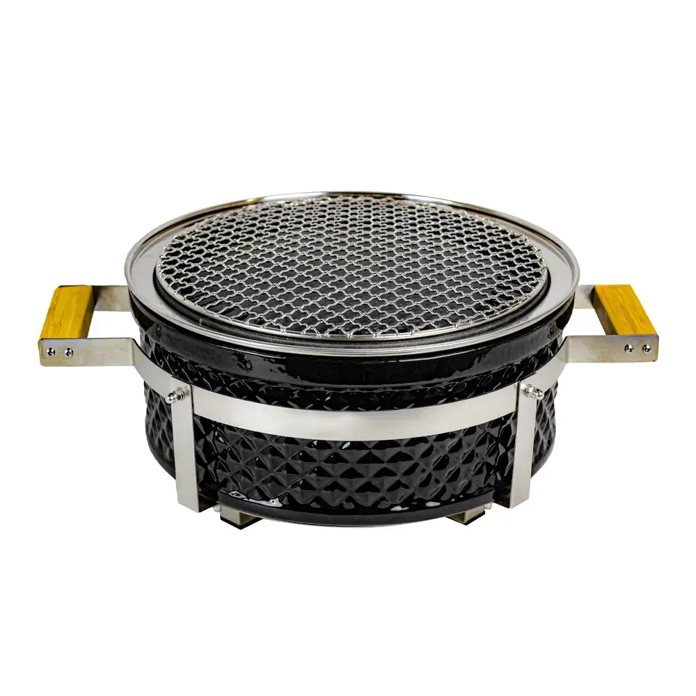 Commercial Japanese Yakitori Grill Ceramic Hibachi BBQ Oven Outdoor Pizza Baking Gas Fuel Enameled Cooking Grid Finish