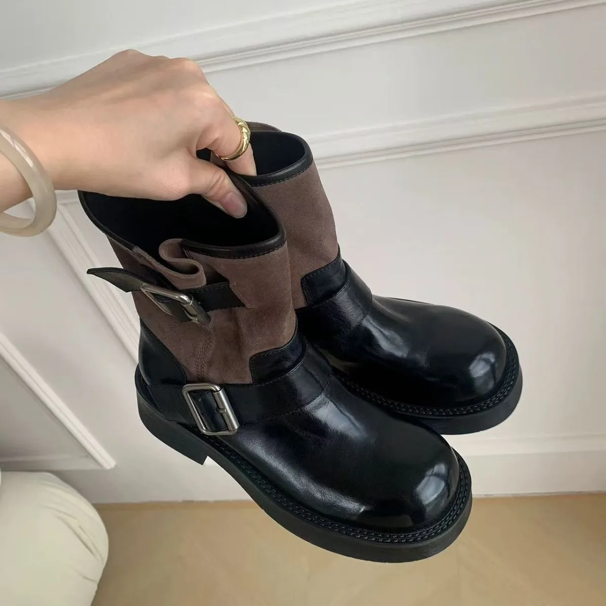 

Высокие сапоги на платформе для женщин, длинные сапоги без шнуровки, женские элегантные женские ботинки на толстой подошве, современные женские ботинки, зимняя мода