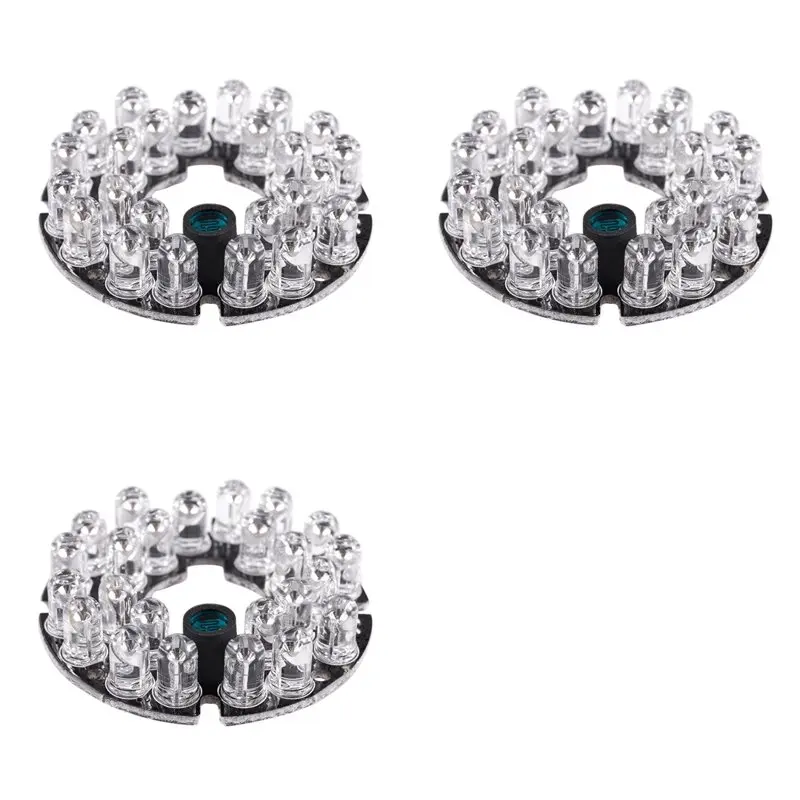 BTLIFE-3X CCTV Camera 10Mil 90 Degree Red 5Mm 24 LED Bulb IR Infrared Lamp Board