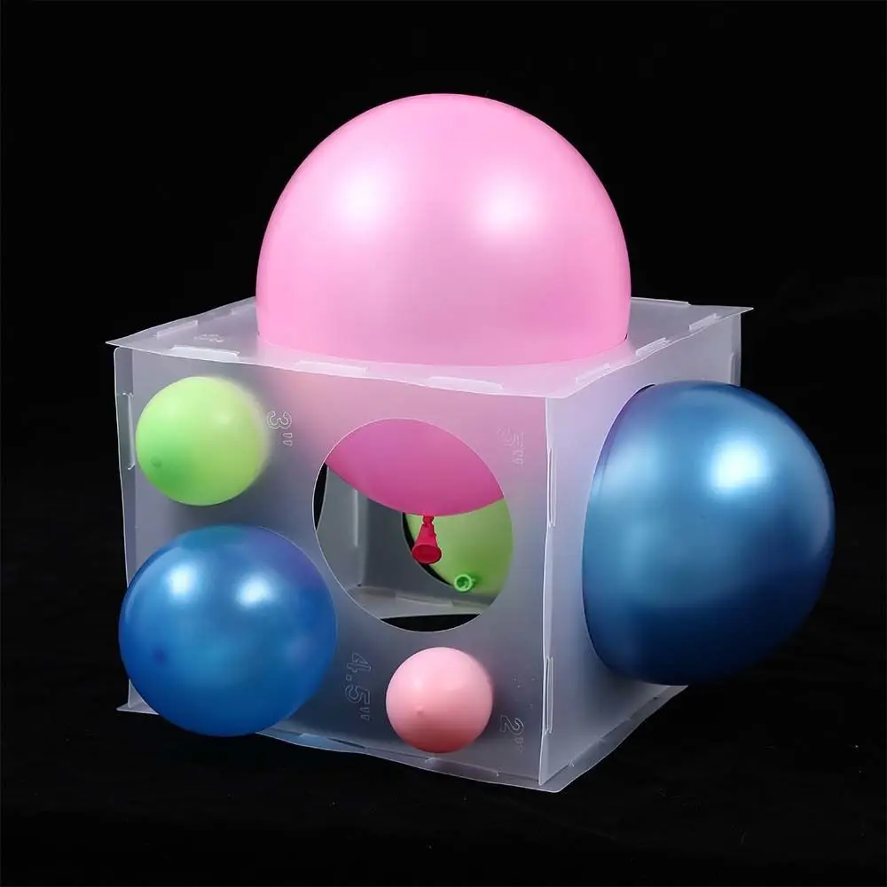 11 Holes Balloon Sizer Box White Plastic Balloons Size Measurement Tool Flexible Buckle Design Balloon Size Measuring Box