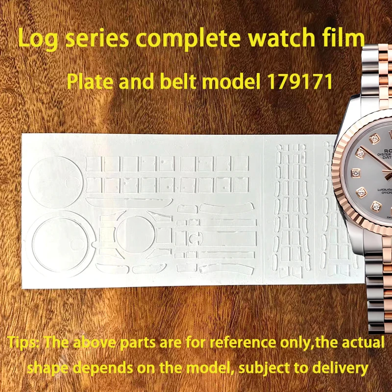 For Rolex log type 179171 plate with watch film dial 26mm three-plate chain 179173 watch chain back cover protective film