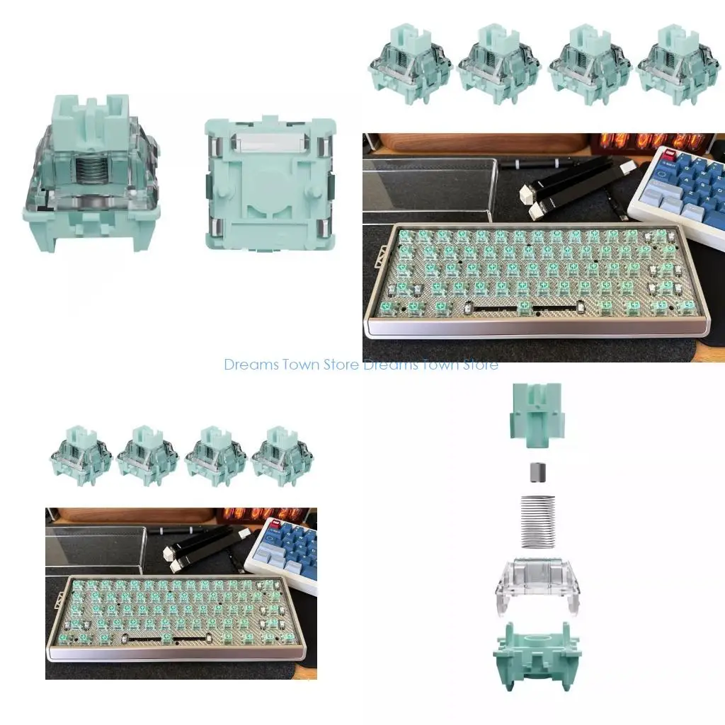 

HX6A Gateron Gaming переключает металлический пластик для межгнетических клавиатур легкой очистки 4 шт.