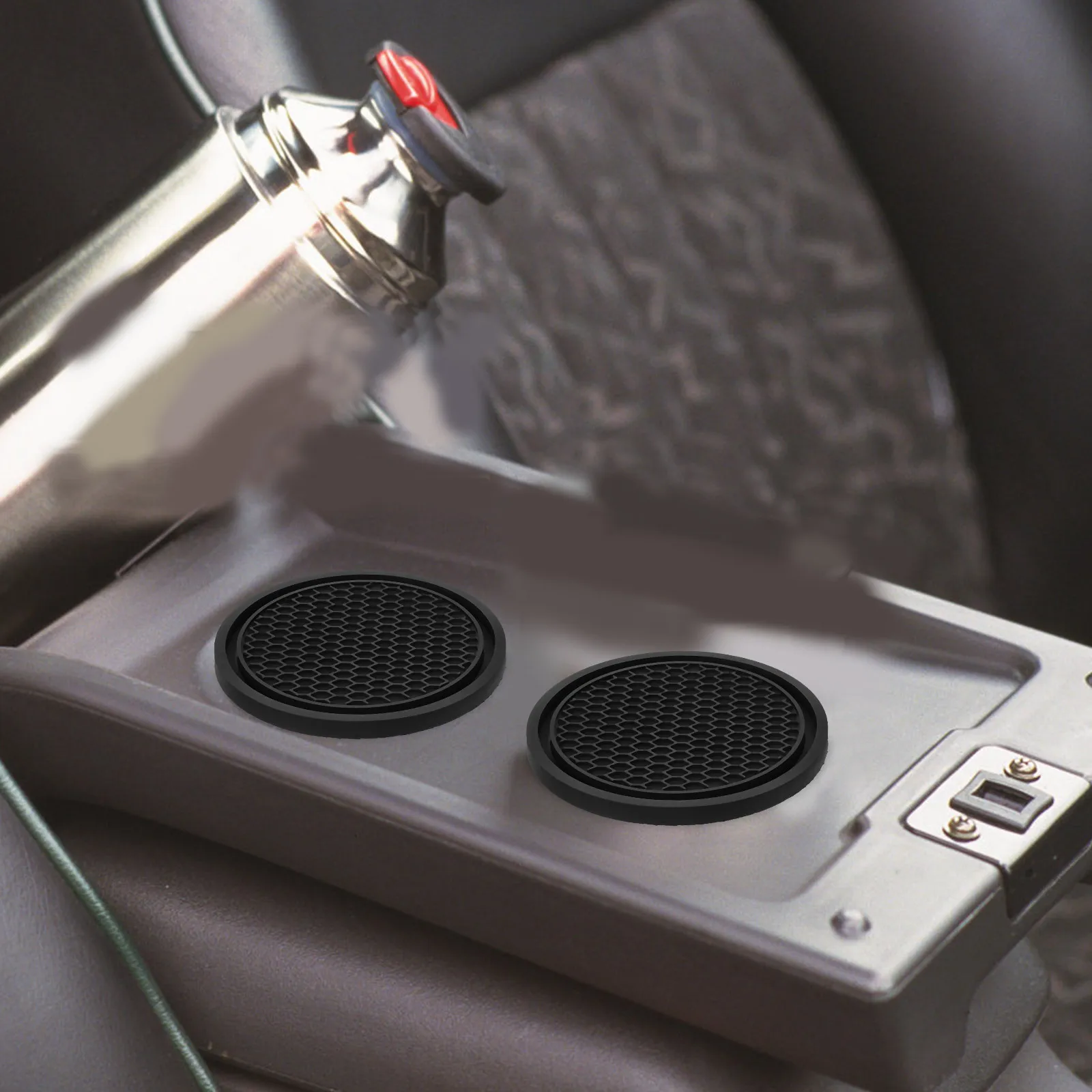 

2Pcs Anti-Slip Pad Car Cup Coasters Silicone Non-Slip Drink Holder Insert for Vehicle Interior Protection Accessories for Your