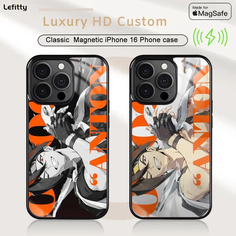 

ZZZ Anime Anton Phone Case For iPhone 16 15 14 13 12 11 Pro Max Plus Mini Magnetic Magsafe Wireless Charging Cover