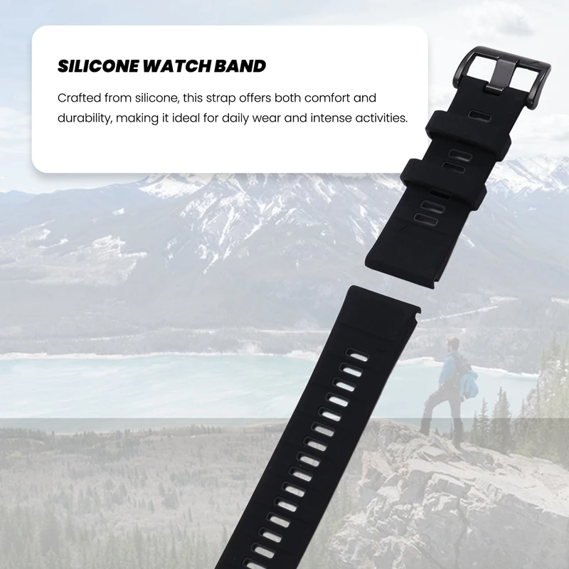 حزام ساعة سيليكون للغارمين فينيكس 8 5 6 7 برو حزام ناعم للرجال والنساء لساعة Garmin Forerunner 965 955 935 26 مللي متر