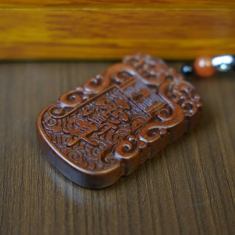 

Natural Lightning Strike Jujube Wood Crape Myrtle Taboo Pendant Wooden Five Mountains True Shape Figure Carry-on Charms Handmade