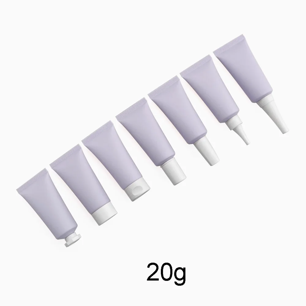 

20g Matte Frosted Purple Squeeze Tube Soft Bottle Cosmetic 20ml Eye Cream Foundation Sunscreen Lotion Refillable Container