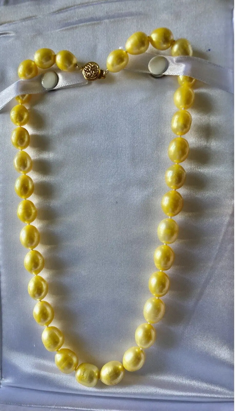 

Large amount of AAA 11-13mm natural South China Sea genuine GOLD BAROQUE pearl necklace 18-