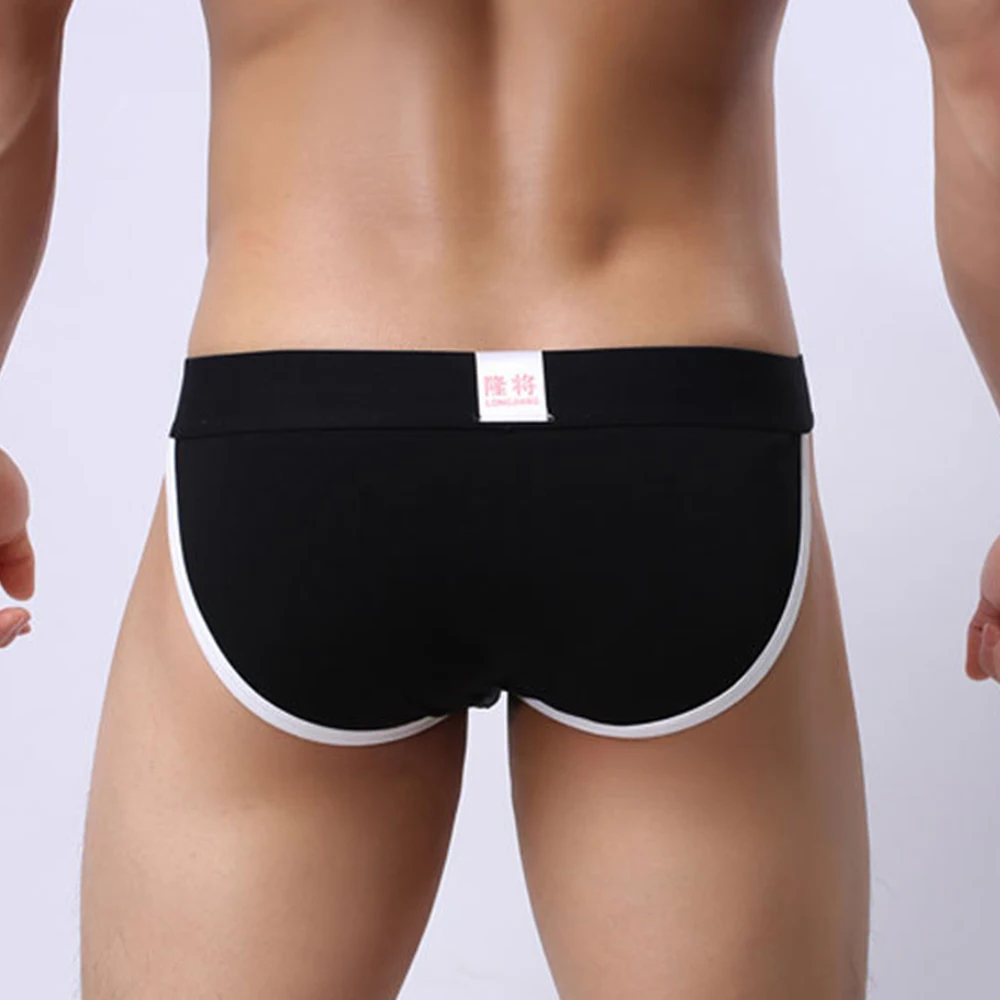 Men Cotton U Convex Pouch Underwear Low-Waist Breathable Briefs Tanga Panties Panty Shorts Underpant Thongs Men Underpants