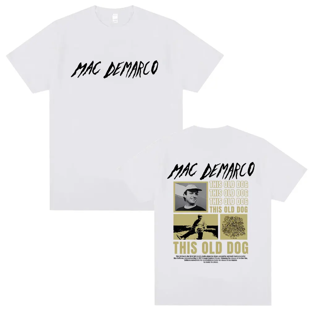 ماك ديماركو هذا ألبوم الكلب القديم الجرافيك تي شيرت الرجال النساء Vintage بلايز المتضخم قمصان قصيرة الأكمام موضة موسيقى البوب تي شيرت #2