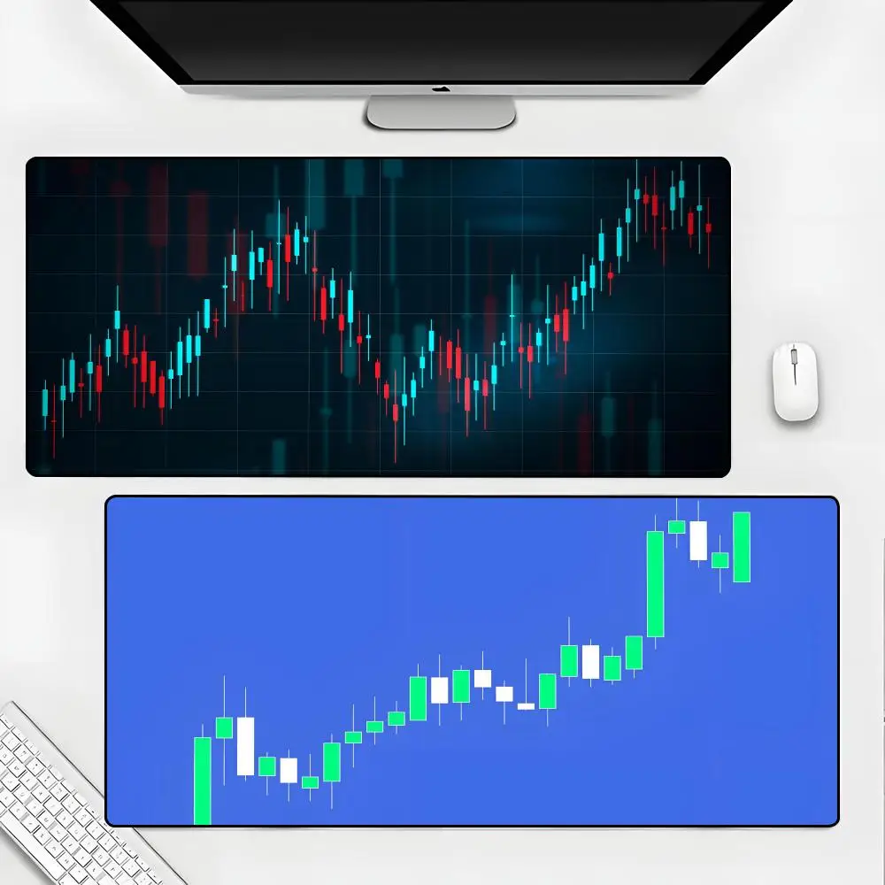 Chart Pattern Teclado Mouse Pad Rubber Mat Laptop Xxl Mousepad Notebook Gamer Computer Table Gaming Accessories