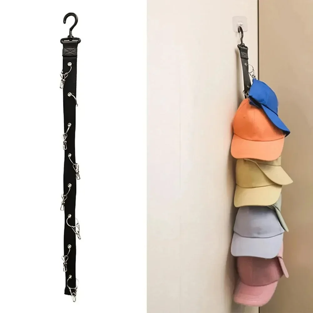 1PCS Hanging with Hook with Metal Clips Hat Collections Caps Rack Hat Golf Caps Stand for Baseball Caps Golf Caps image 5