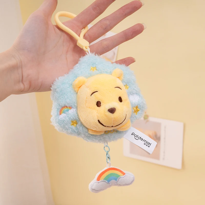 Disney Winnie the Pooh maialino peluche Anime Cartoon e simpatico portachiavi bambola giocattolo per bambini zaino ciondolo regalo di compleanno
