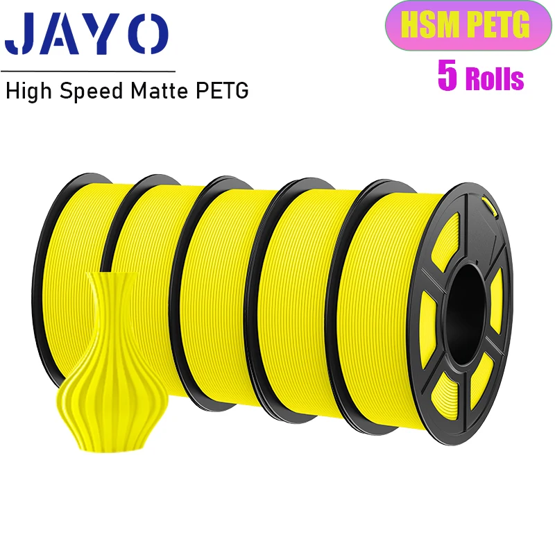 JAYO 5 Rolls Hoge Snelheid Matte PETG 3D Printer Filamenten 1.75mm geen Bubble Gratis Gemengde Kleur FDM 3D Printer Materiaal voor 3D Afdrukken
