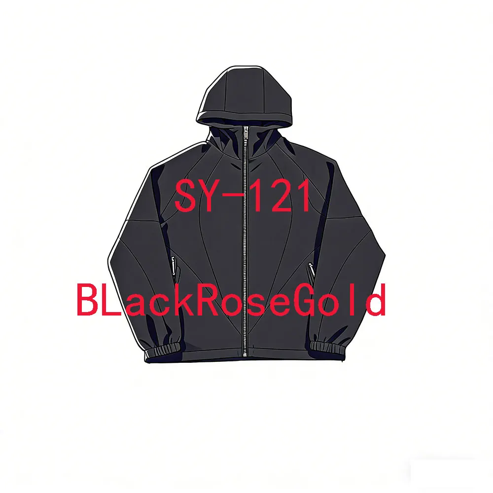 

SY-121 Мужская повседневная водонепроницаемая и ветрозащитная куртка для спорта на открытом воздухе VORTEX TRACK TOP-черное розовое золото