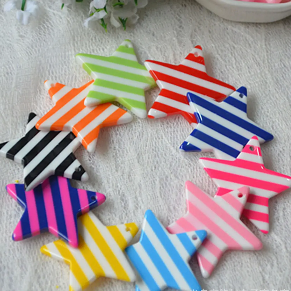 

20 PCS Pentagram Pendant DIY Resin Accessory Five-pointed Star Manual Handmade Material Accessories