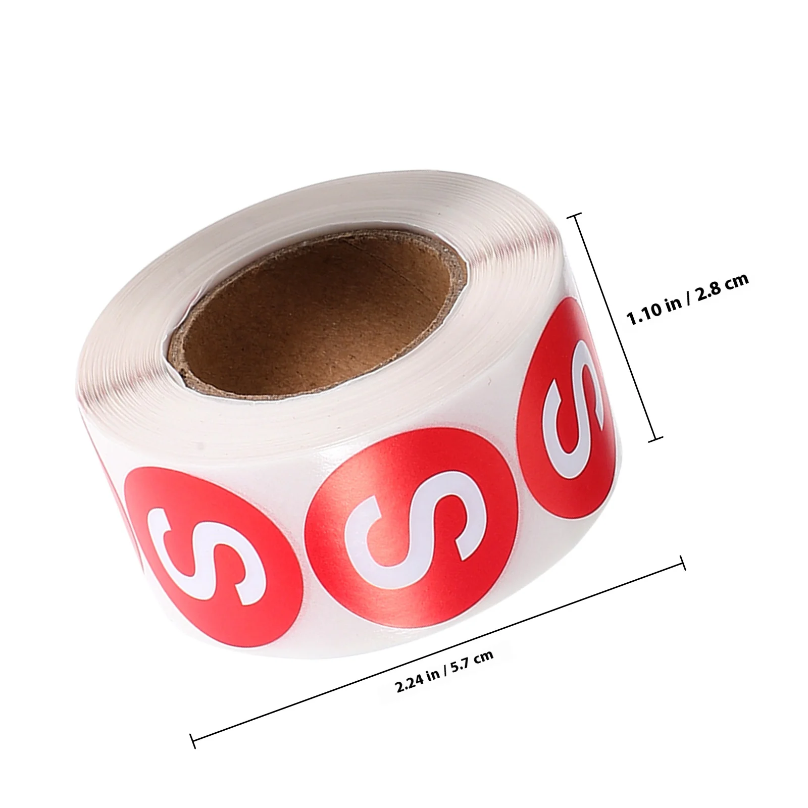 7 Rolls Self Adhesive Round Clothing Size Stickers Labels for Retail Home Use Size Stickers Clothes Label Sticker